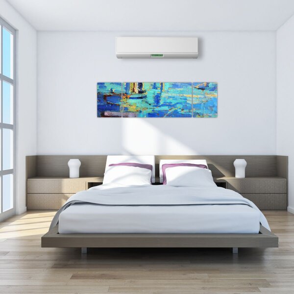 Obraz - Abstraktní olejomalba (170x50 cm)