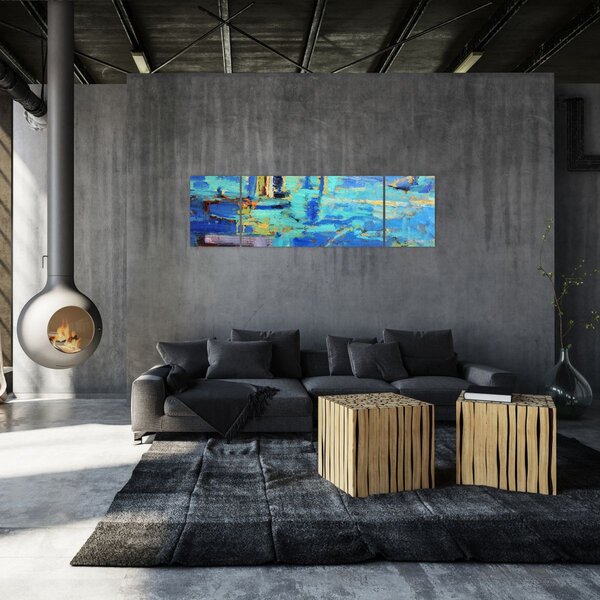 Obraz - Abstraktní olejomalba (170x50 cm)