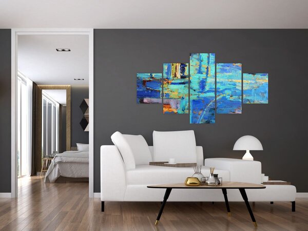 Obraz - Abstraktní olejomalba (125x70 cm)