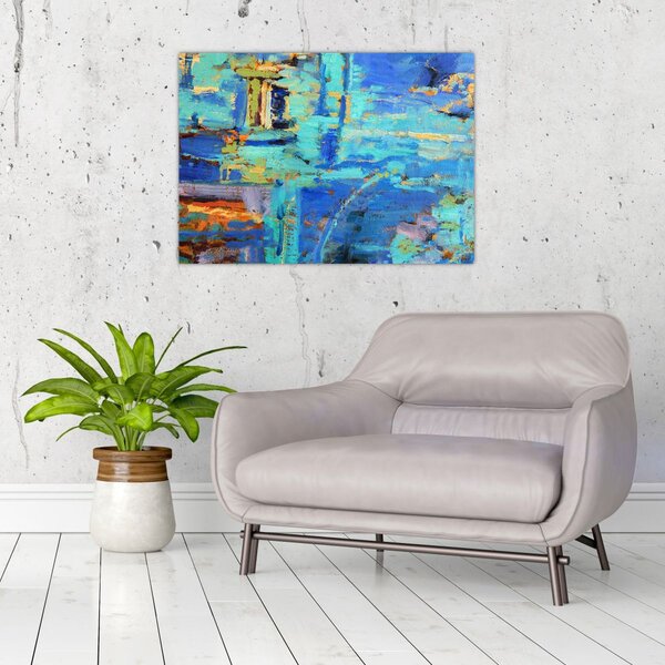 Obraz - Abstraktní olejomalba (70x50 cm)
