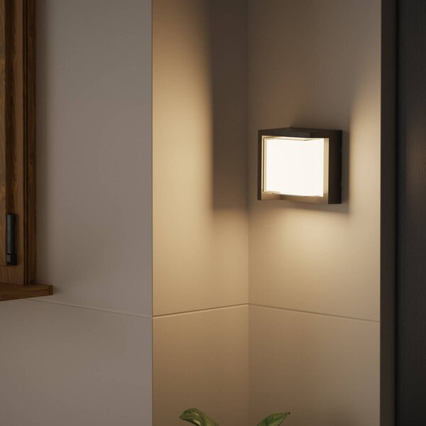 Forlight Nástěnné svítidlo LED Creu, délka 17 cm, černé, Černá, Plast, Moderní