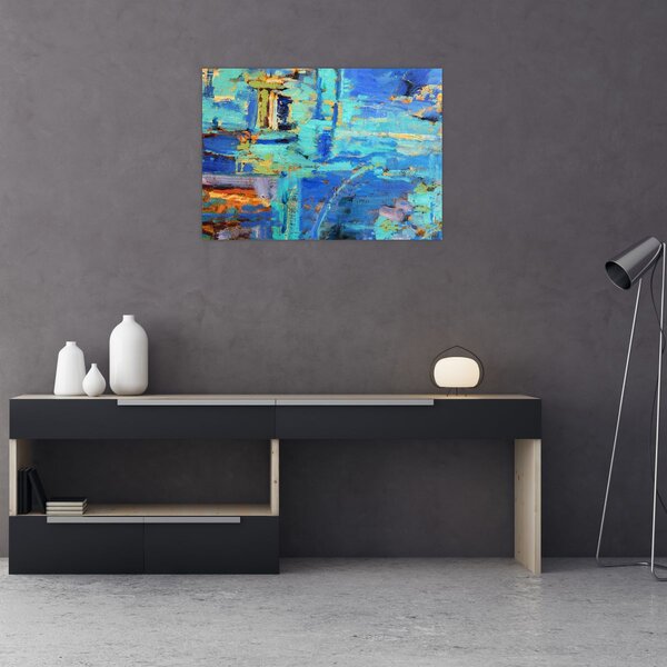 Obraz - Abstraktní olejomalba (70x50 cm)