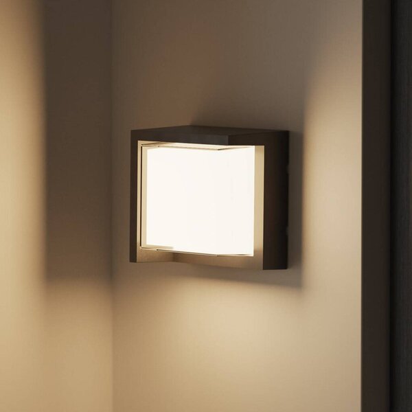 Forlight Nástěnné svítidlo LED Creu, délka 17 cm, černé, Černá, Plast, Moderní