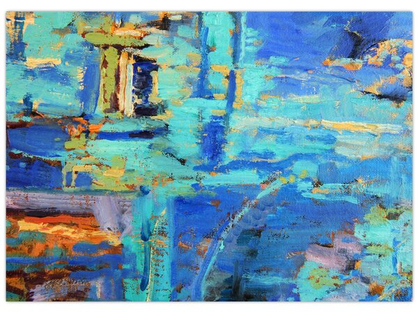 Obraz - Abstraktní olejomalba (70x50 cm)