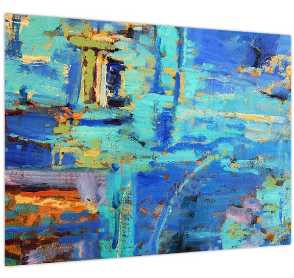Obraz - Abstraktní olejomalba (70x50 cm)