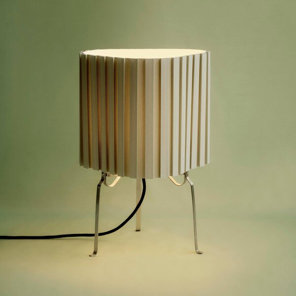 HAY Stolní lampa Canelé, zelená, výška 37 cm, E14, textil, Zelená, Obývací pokoj / jídelna, Textil / tkanina / hedvábí, Design