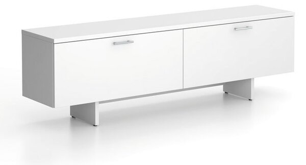 Skříňka nízká SOLID, 1800 x 400 x 550 mm, bílá