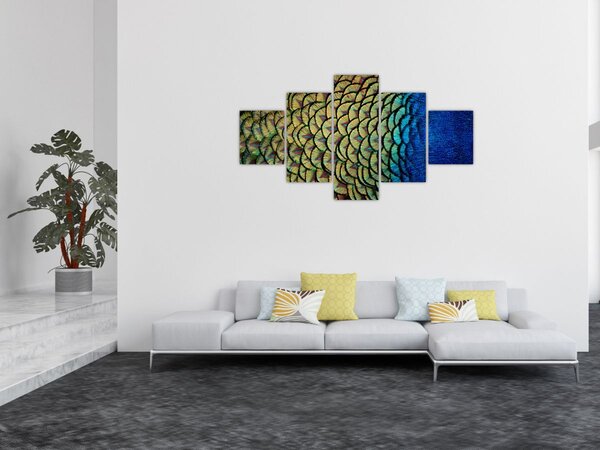 Obraz - Páví peří (125x70 cm)