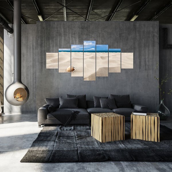 Obraz - Mušle na pláži (210x100 cm)
