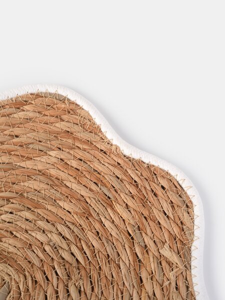Sinsay - Pletené prostírání se zvlněným okrajem - bílá