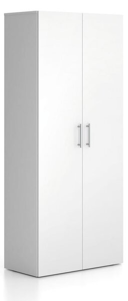 Kancelářská skříň vysoká SOLID, 800 x 400 x 1830 mm, bílá