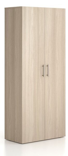 Kancelářská skříň vysoká SOLID, 800 x 400 x 1830 mm, dub přírodní