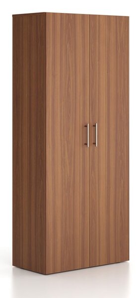 Kancelářská skříň vysoká SOLID, 800 x 400 x 1830 mm, ořech