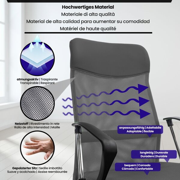 Kancelářská židle Office 10 - Šedá