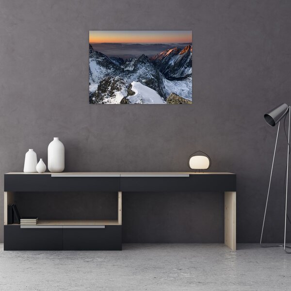Obraz - Východ slunce v horách (70x50 cm)