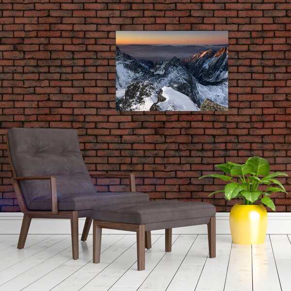 Obraz - Východ slunce v horách (70x50 cm)