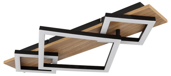 Stropní LED svítidlo BEATRIX 7 černá/světlé dřevo