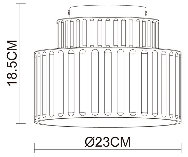 STROPNÍ SVÍTIDLO, 23/18,5 cm Collett's Monde - Online Only svítidla, Online Only