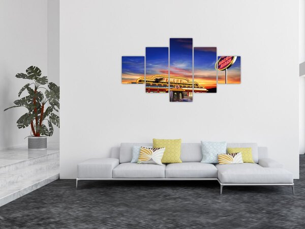 Obraz - Večerní bar (125x70 cm)