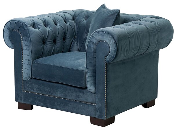 Křeslo Chesterfield Classic Velvet Midnight 118x96x77cm