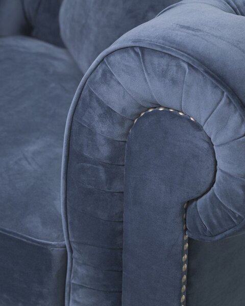 Křeslo Chesterfield Classic Velvet Midnight 118x96x77cm
