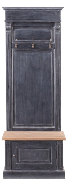 Předsíňová stěna Bradford 79x41x210 old black & natural