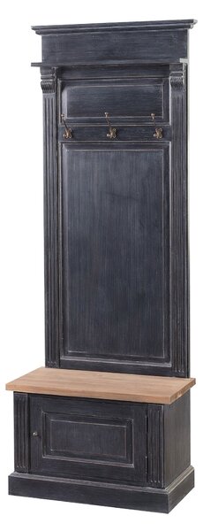 Předsíňová stěna Bradford 79x41x210 old black & natural