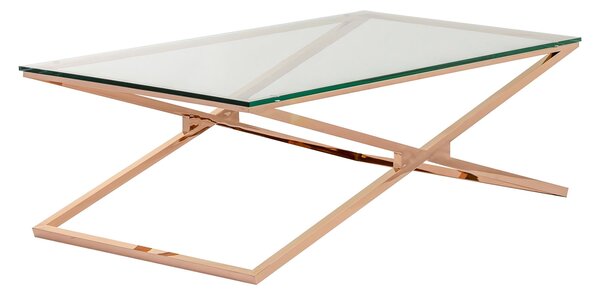 Stolek Flavio rose gold 130x70x41cm