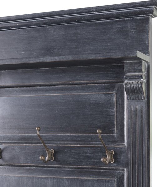 Předsíňová stěna Bradford 79x41x210 old black & natural