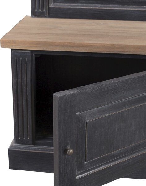 Předsíňová stěna Bradford 79x41x210 old black & natural