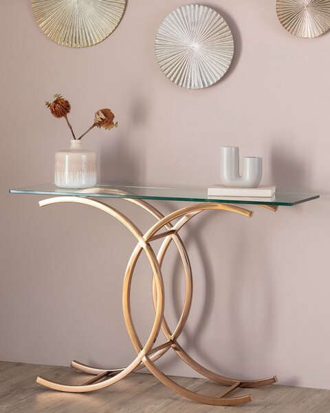 Boční stolek Chica rose gold 128x40x79cm