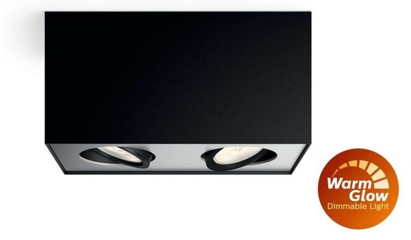 50492/30/P0 Box stropní bodové LED svítidlo 2x4,5W 1000lm 2200-2700K IP20 WarmGlow, černé