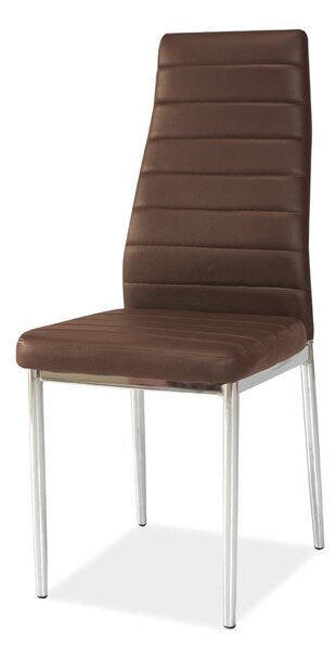 Jídelní čalouněná židle H-261 hnědá (39 x 96) cm – prodloužené opěradlo