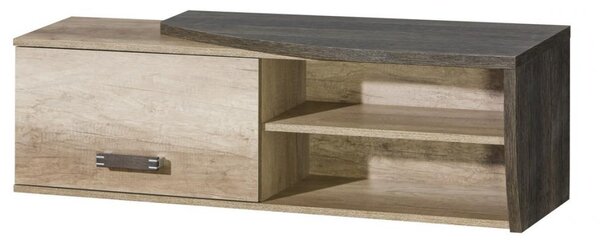 Závěsná skříňka ROMEO R11 pravá hnědá (120 x 37) cm