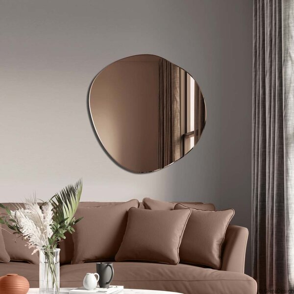 GieraDesign Zrcadlo Lapis Brown Rozměr: Ø 50 cm