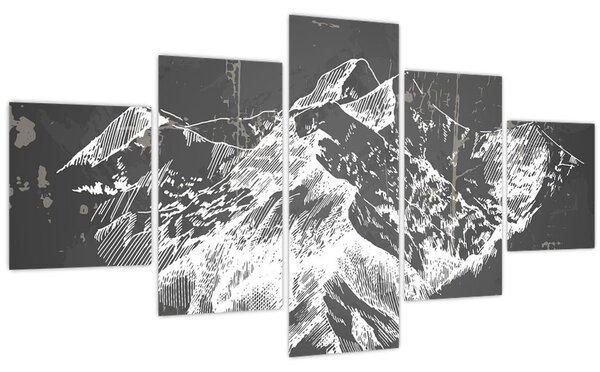 Obraz - Ilustrace hor (125x70 cm)