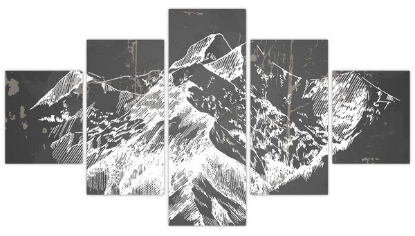 Obraz - Ilustrace hor (125x70 cm)
