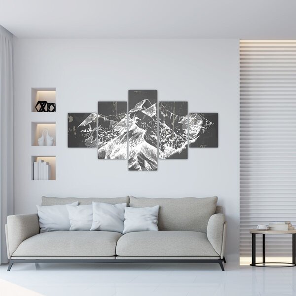 Obraz - Ilustrace hor (125x70 cm)