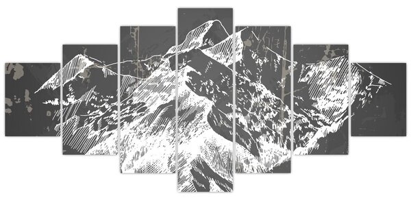 Obraz - Ilustrace hor (210x100 cm)