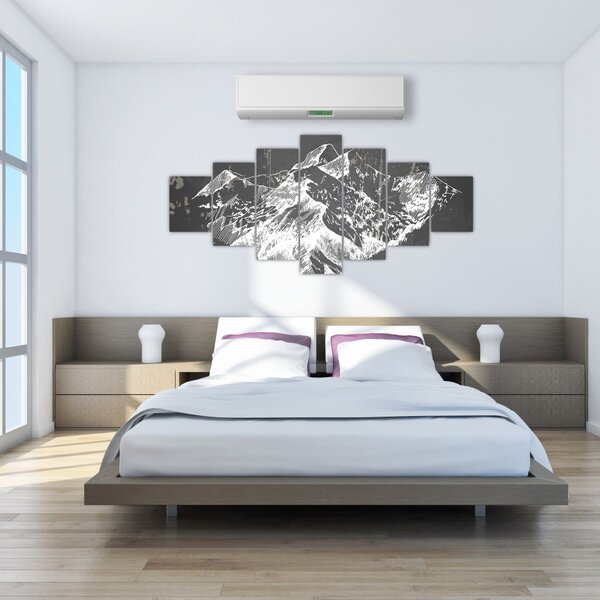 Obraz - Ilustrace hor (210x100 cm)