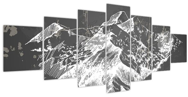 Obraz - Ilustrace hor (210x100 cm)
