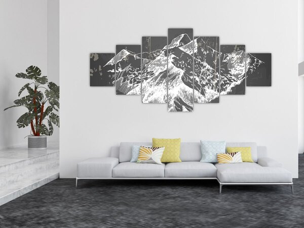 Obraz - Ilustrace hor (210x100 cm)