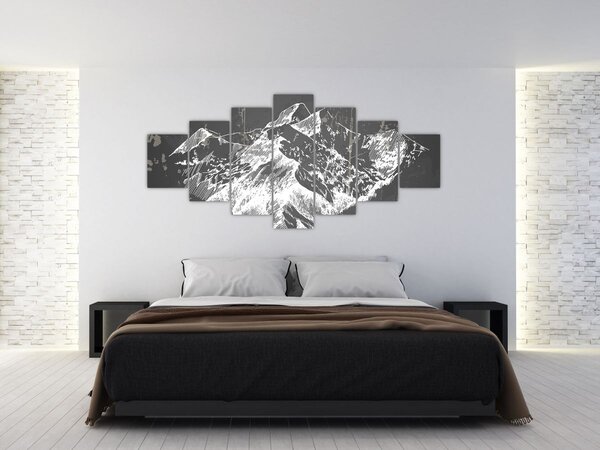 Obraz - Ilustrace hor (210x100 cm)