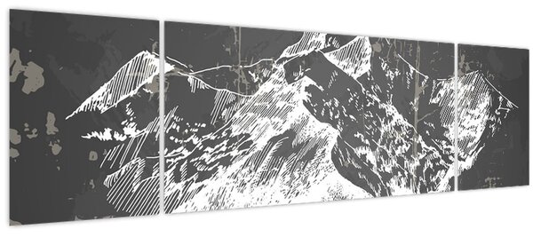 Obraz - Ilustrace hor (170x50 cm)