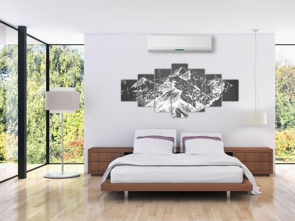Obraz - Ilustrace hor (210x100 cm)