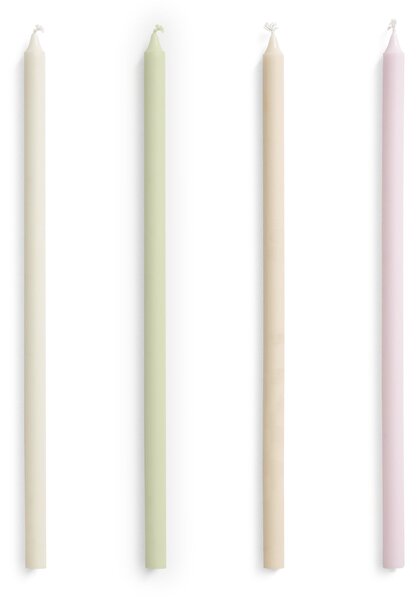 Svíčky Slim Pastels Ø 1,2 cm – set 4 ks