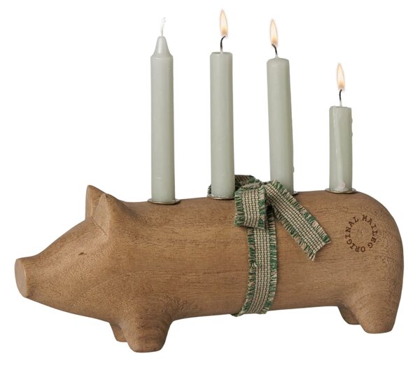 Adventní svícen Pig Nature – medium