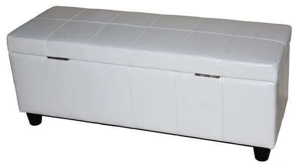 Skladovací lavice Krien 112 x 45 x 45cm - Bílá