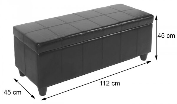 Skladovací lavice Krien 112 x 45 x 45cm - Bílá