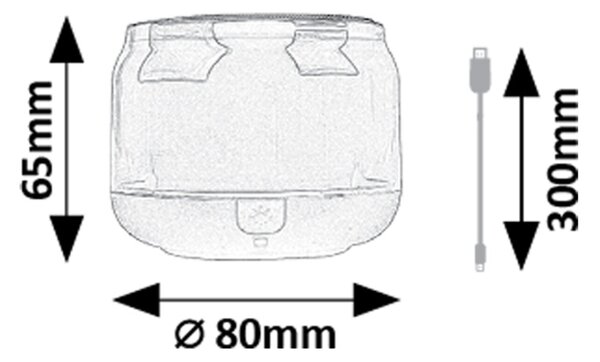 Rabalux RADELIA RGB Stolní lampa s reproduktorem RGB/3W/3,7V 500mAh